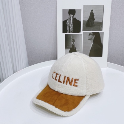 CL AUTUMN AND WINTER HAT BEIGE AND WHITE