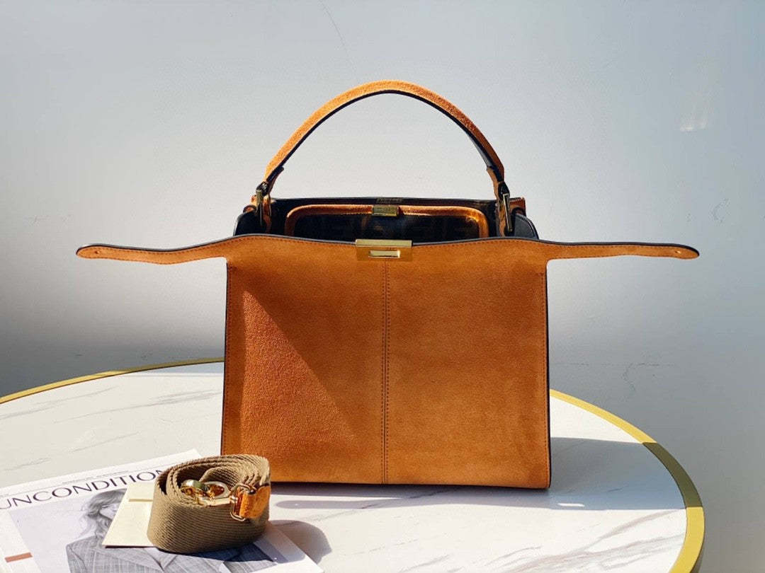 FI Peekaboo X-Lite Tote Medium Brown Bag For Woman 30cm/12in