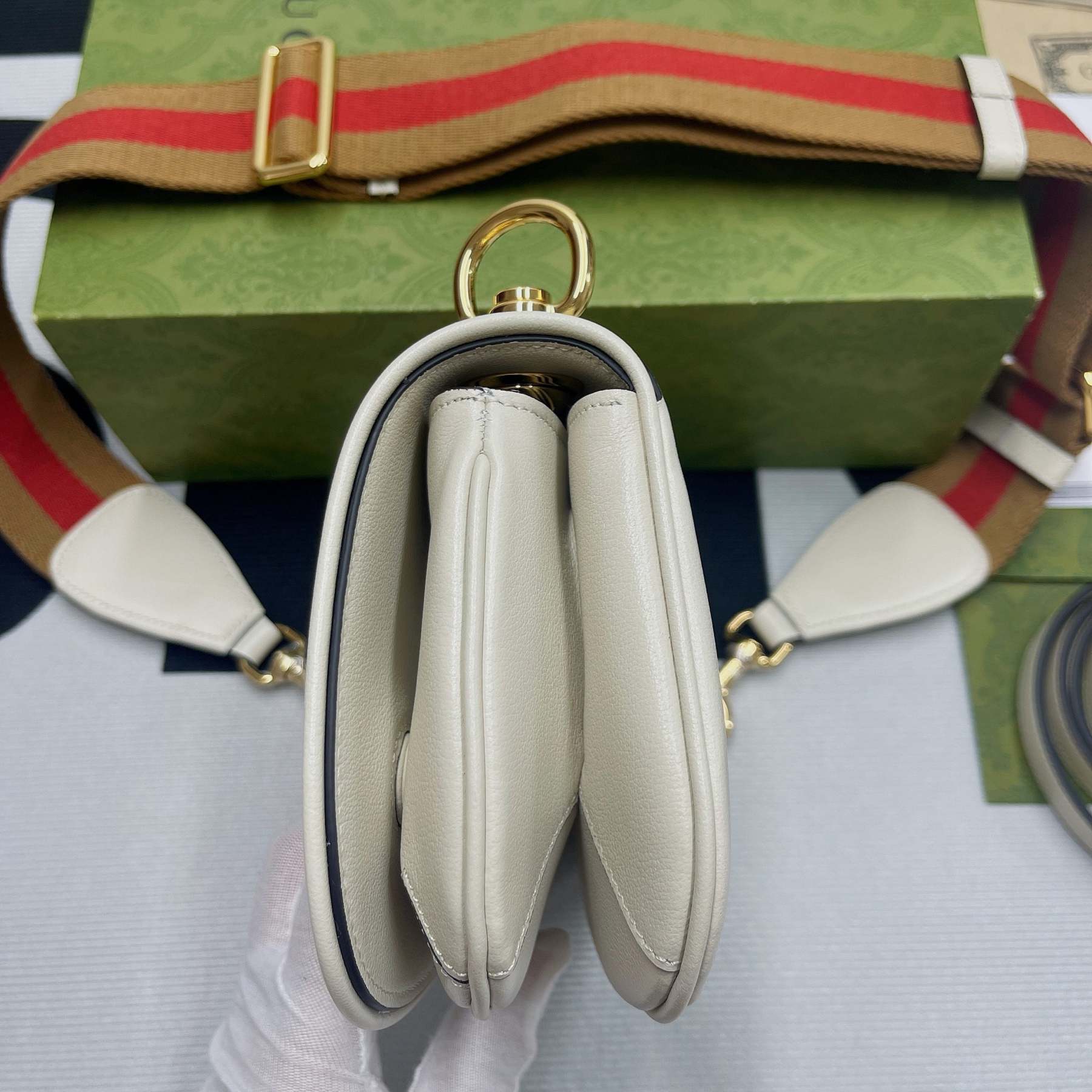 gg Blondie Mini Bag White For Women, Women’s Bags 8.7in/22cm gg‎ ‎698643 UXXAG 9161