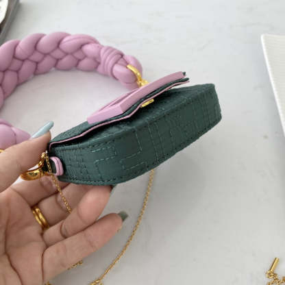 FI Nano Baguette Maxi Handle Pink and Green Bag For Woman 6.5cm/2.5in