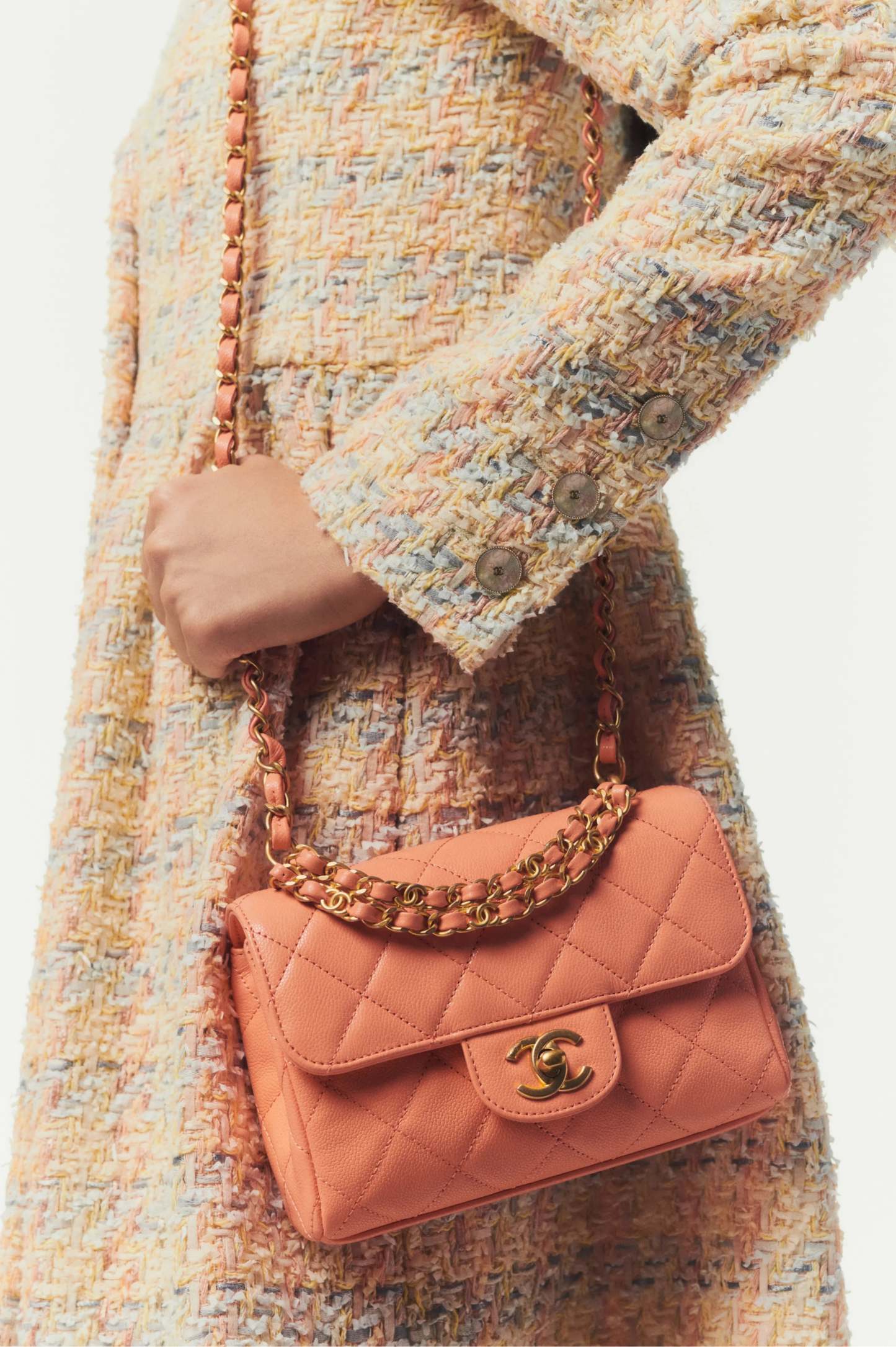 Light Orange Mini Flap Bag  AS5239