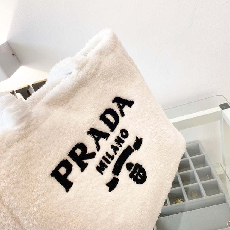 PR TERRY TOTE BAG WHITE 41CM