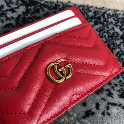 GG MARMONT CARD CASE 10CM RED 443127 DTD1T 6433
