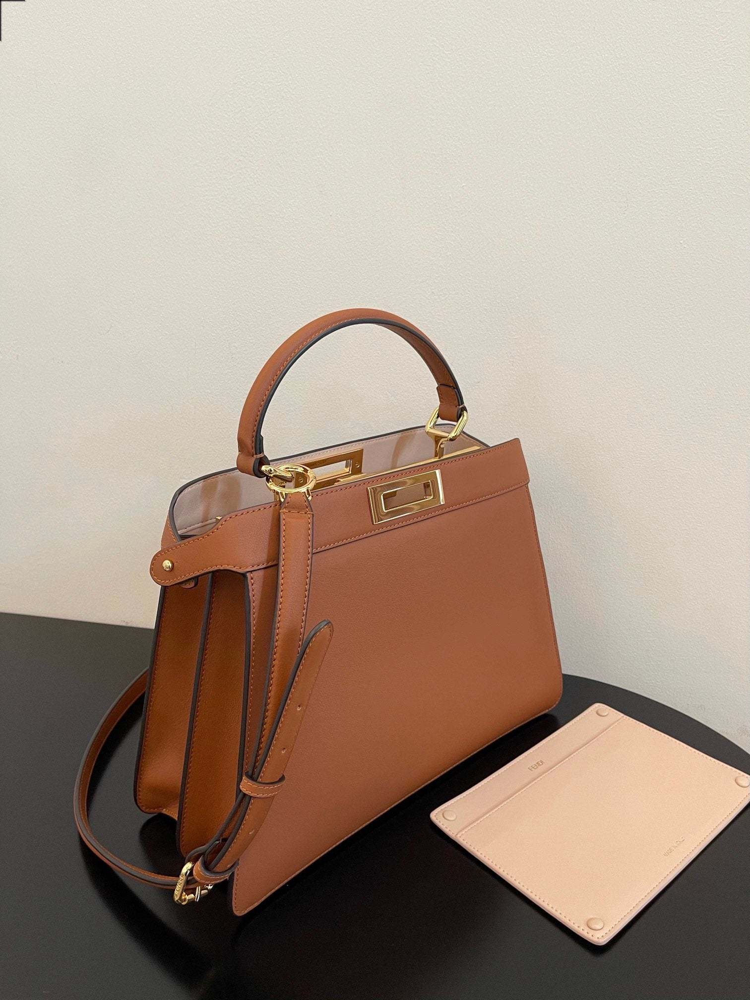 FI Peekaboo ISeeU Petite Brown Small Bag For Woman 20cm/8in