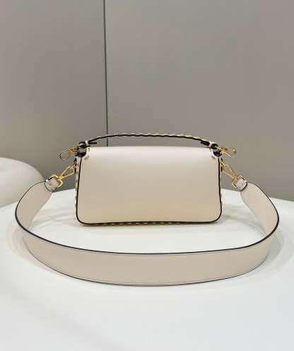FI Mon Baguette Medium White Bag For Woman 28cm/11in 8BR600AHMQF1FIR