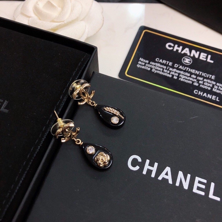 CC CC BLACK EARRINGS