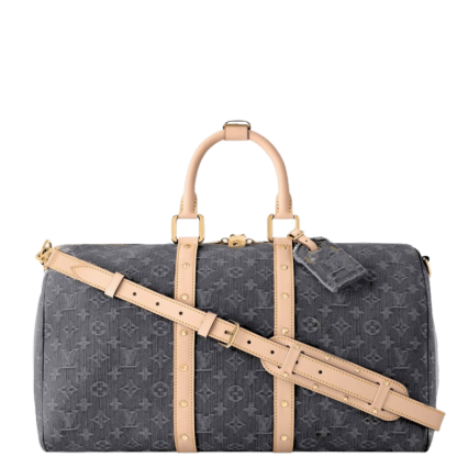 LUV KEEPALL BANDOULIÈRE 45 DENIM CLOUDY GRAY 45CM M13748