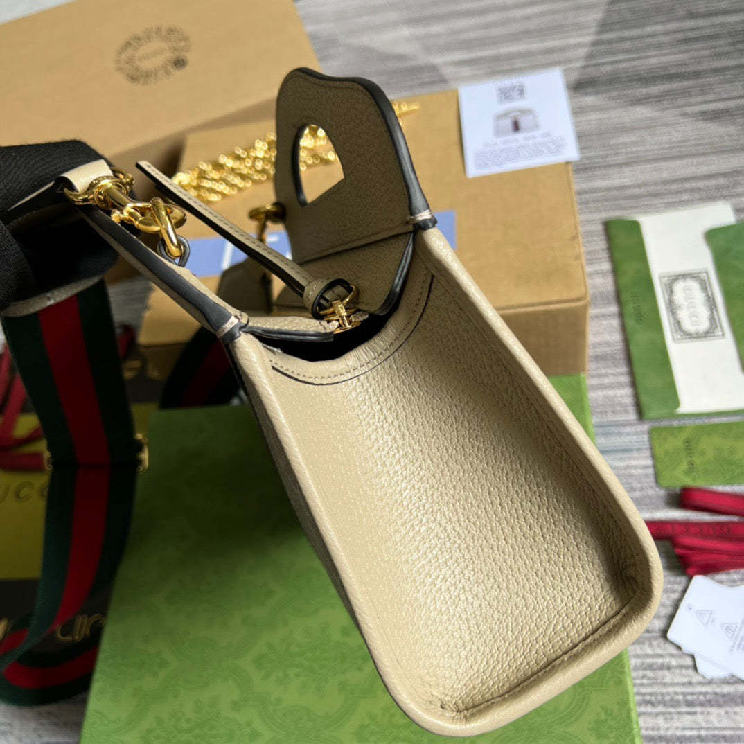 gg Ophidia Small Tote With Web Beige For Women, Women’s Bags 10in/26cm gg