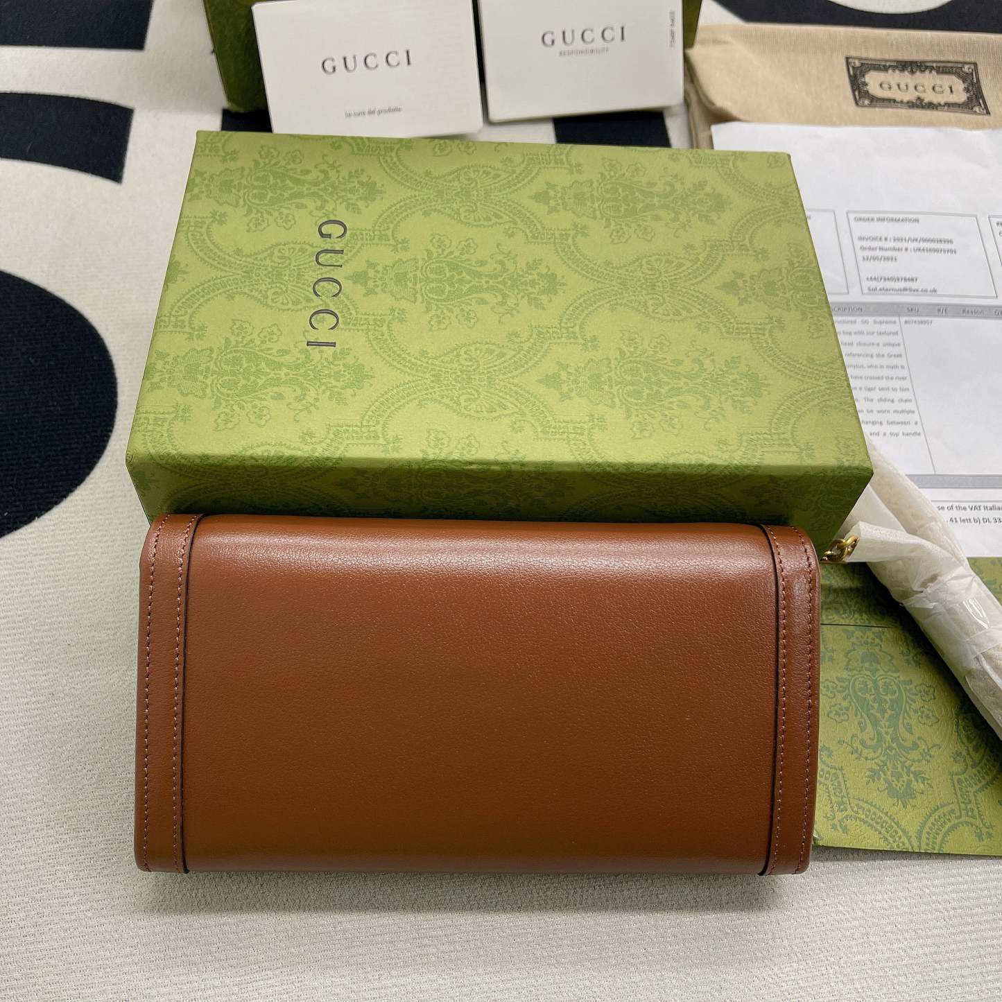 gg Diana Chain Wallet With Bamboo Red For Women, Women’s Bags 7.4in/19cm gg