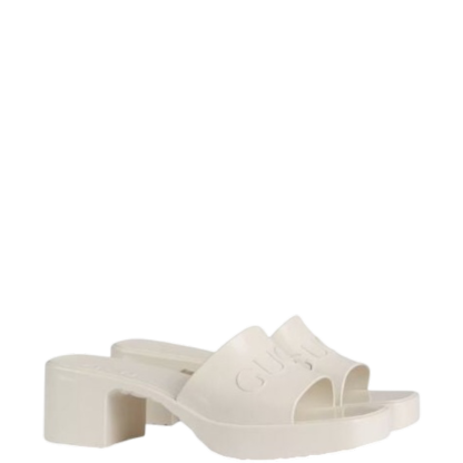 SANDAL GG WOMEN'S RUBBER SLIDE SANDAL WHITE 624730 J8700 9022