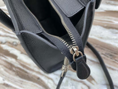 CE Nano LuGucciage Bag In Drummed Grey For Women 8in/20cm 189243AQL.10KL