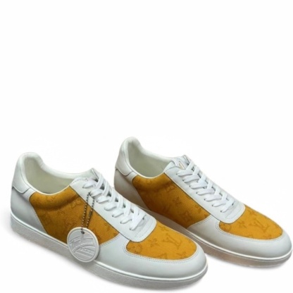LUV RIVOLI SNEAKER MONOGRAM METALLIC CANVAS YELLOW/WHITE