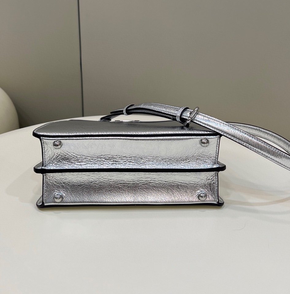 FI Peekaboo Small Silver Bag For Woman 27cm/11in