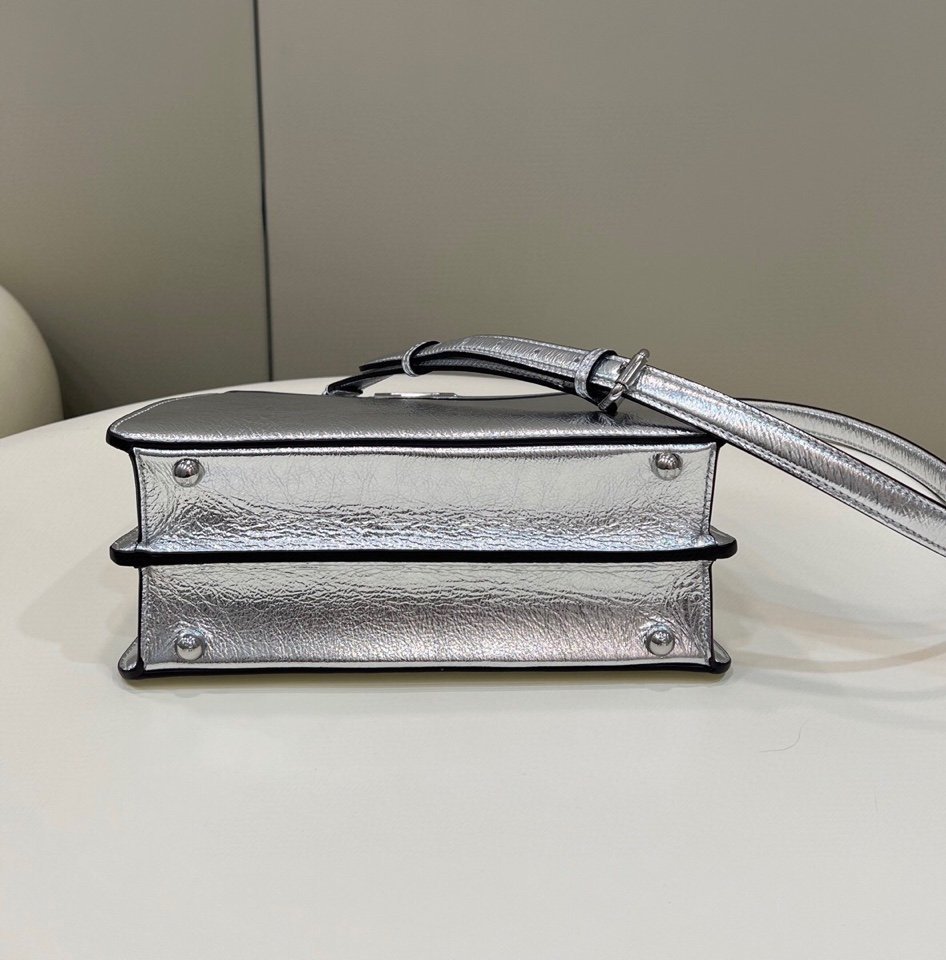 FI Peekaboo Small Silver Bag For Woman 27cm/11in