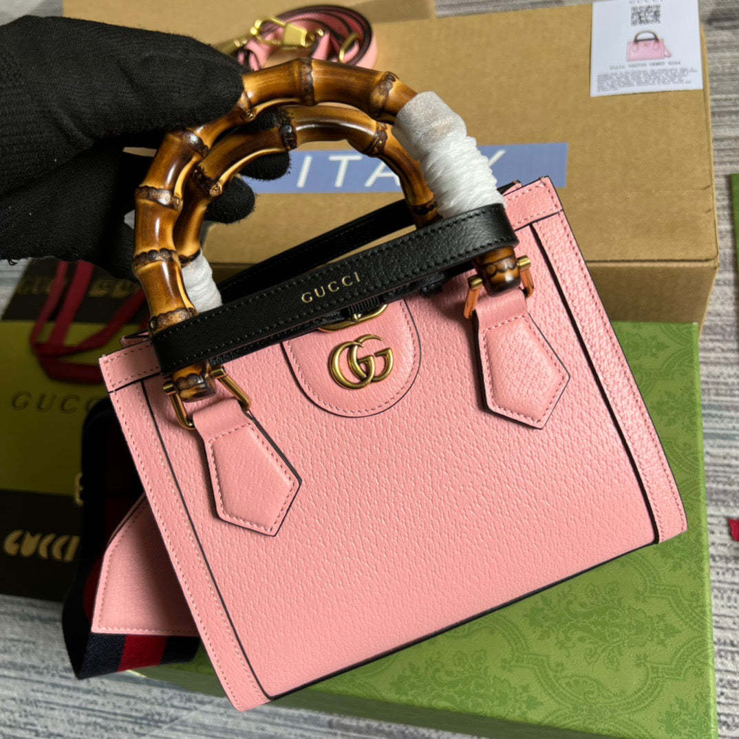 gg Diana Mini Tote Bag Pink For Women, Women’s Bags 7.9in/20cm gg ‎702732 U3ZDT 5479