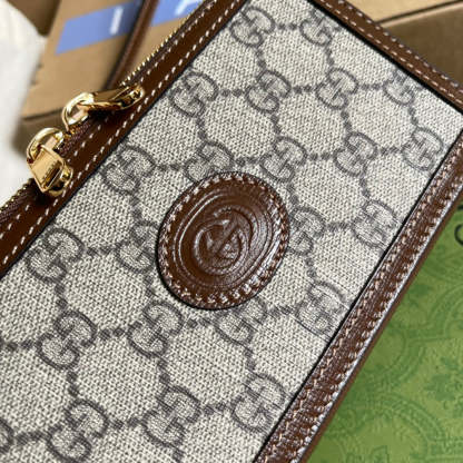 gg Mini Bag With Interlocking G Beige And Ebony gg Supreme Canvas And Brown For Women 9in/23cm gg