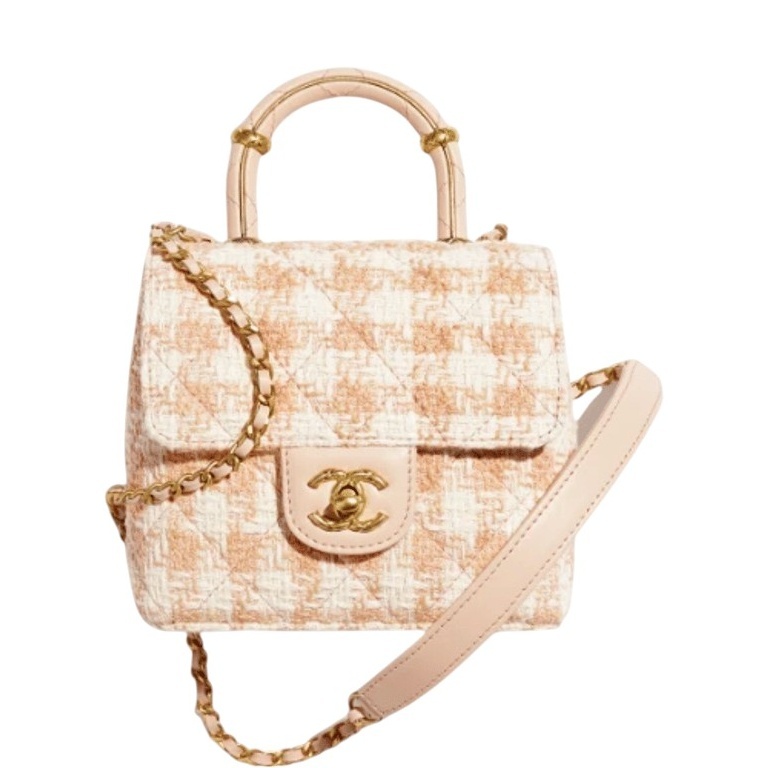 CHL MINI FLAP BAG WITH TOP HANDLE 15CM