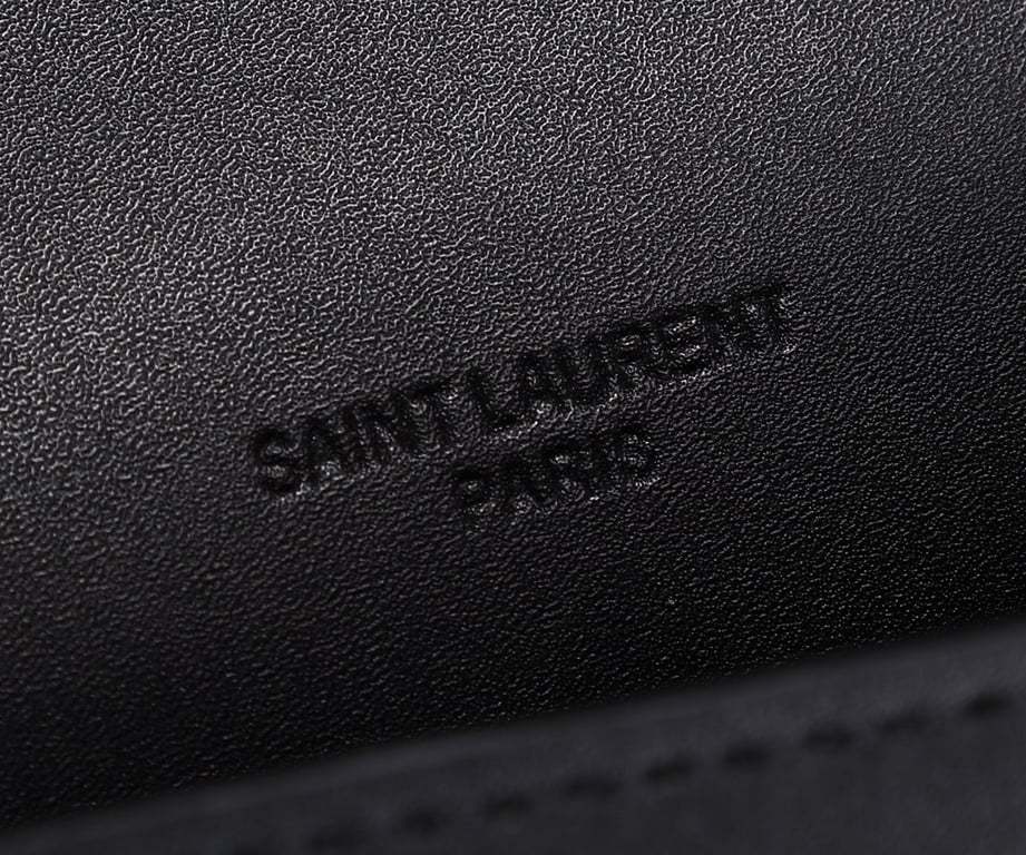 SAINT LAURENT LOU CAMERA BAG IN QUILTED NOIR LEATHER BLACK 18CM