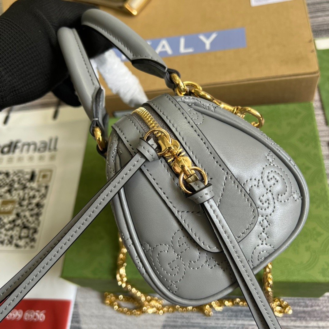 gg Matelasse Top Handle Bag Black For Women, Women&#8217;s Bags 7.5in/19cm gg ‎702251 UM8HG 1046