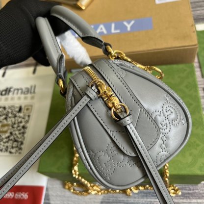 gg Matelasse Top Handle Bag Black For Women, Women&#8217;s Bags 7.5in/19cm gg ‎702251 UM8HG 1046
