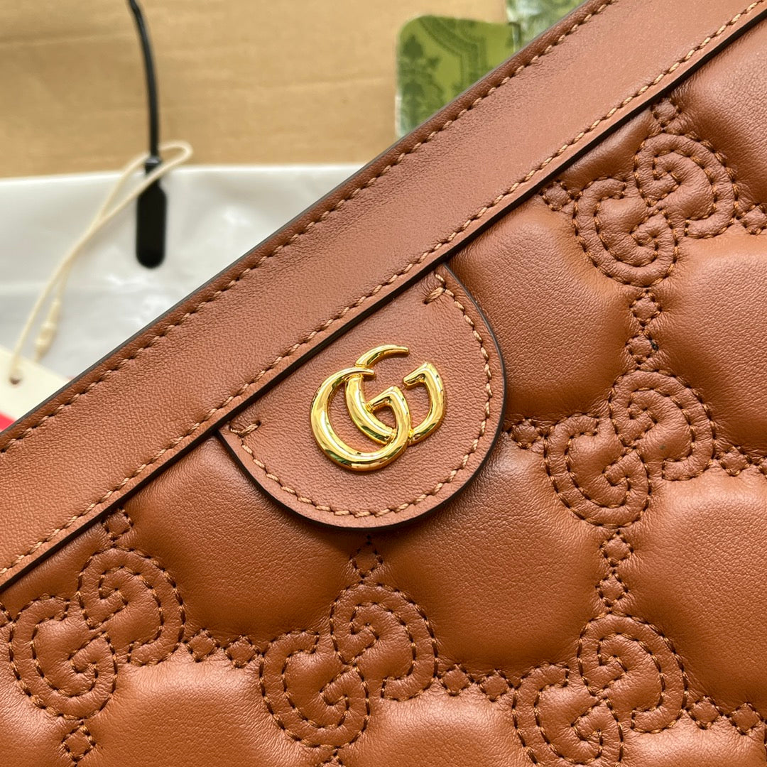 gg Matelassé Small Bag Brown For Women, Women&#8217;s Bags 10.2in/26cm gg‎ 702200 UM8HG 2595