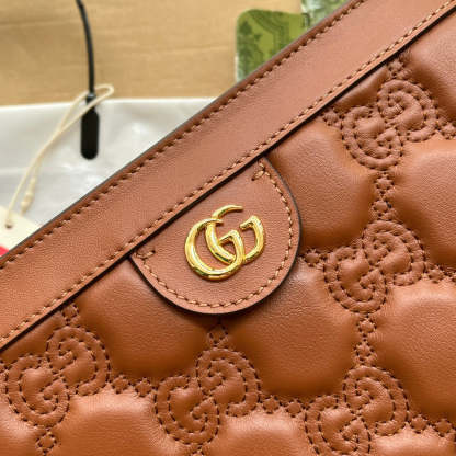 gg Matelassé Small Bag Brown For Women, Women&#8217;s Bags 10.2in/26cm gg‎ 702200 UM8HG 2595