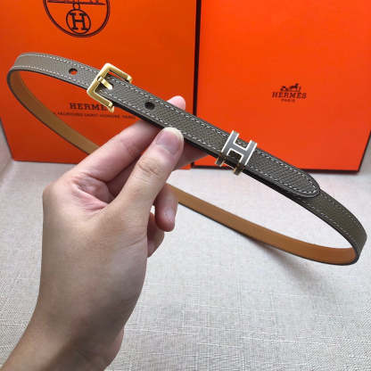 HM LEATHER  BELTS POP H GREY 15MM