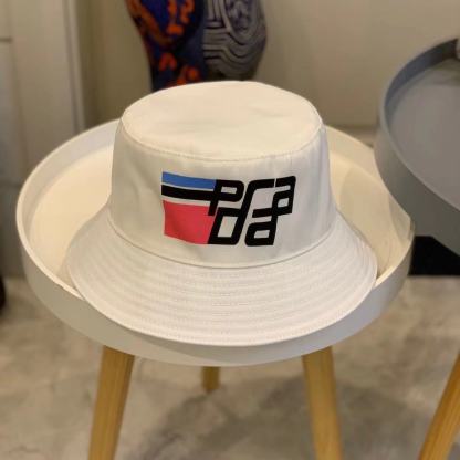 PD MULTICOLOR LOGO BUCKET HAT WHITE