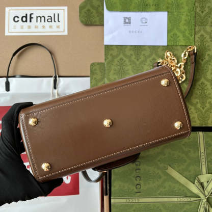 gg Ophidia gg Horsebit 1955 Mini Bag Brown For Women, Women&#8217;s Bags 8.6in/22cm gg 703848 AAA7G 2361
