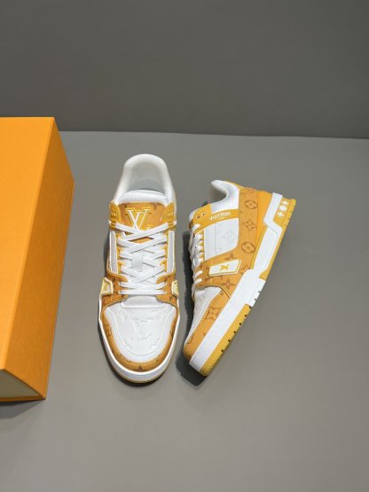 LUV TRAINER SNEAKER MONOGRAM DENIM YELLOW VIRGIL ABLOH