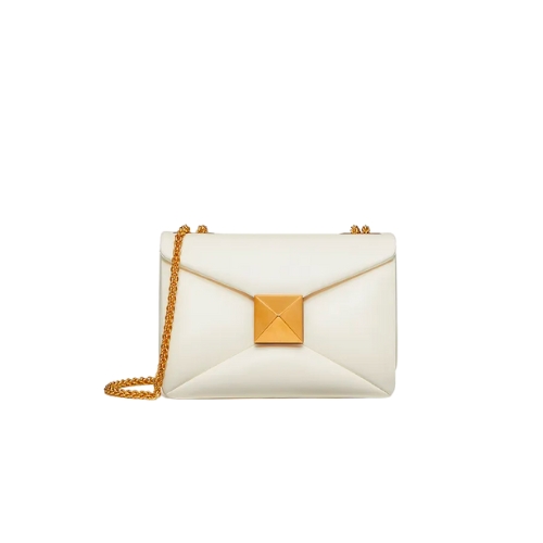 valen ONE STUD NAPPA BAG WITH CHAIN IN WHITE 1W2B0K21HHX098