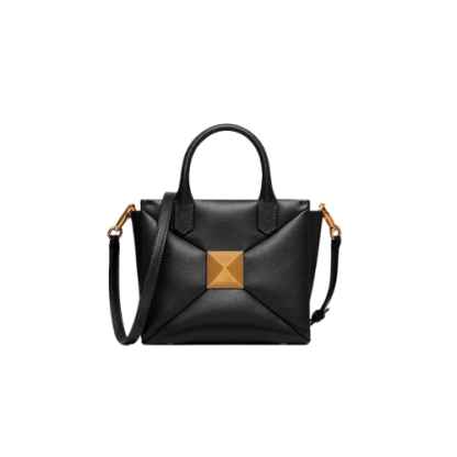 valen SMALL ONE STUD NAPPA HANDBAG IN BLACK 1W2B0K59HHX0NO