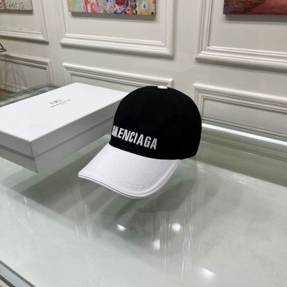 BALENCIAGA LOGO FRONT CAP BLACK