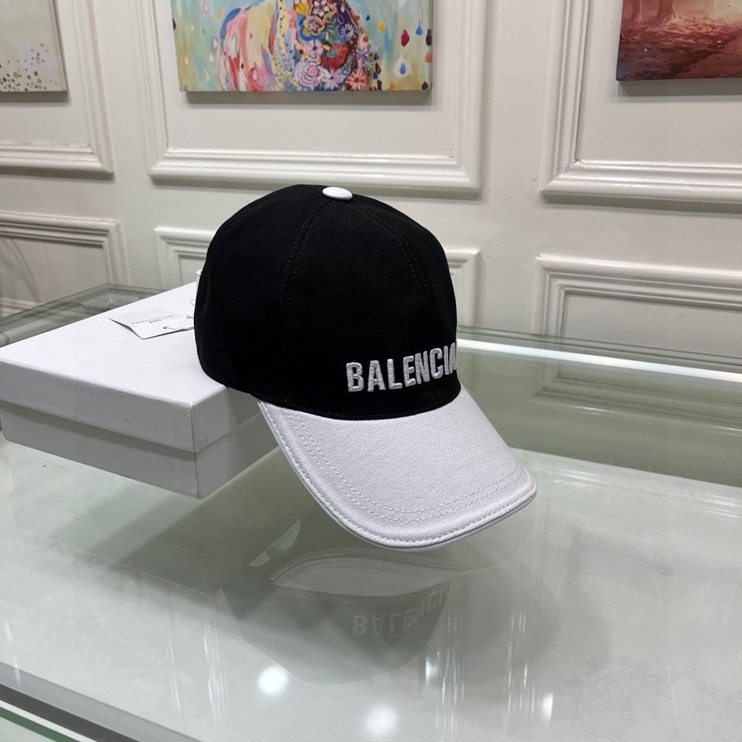 BALENCIAGA LOGO FRONT CAP BLACK