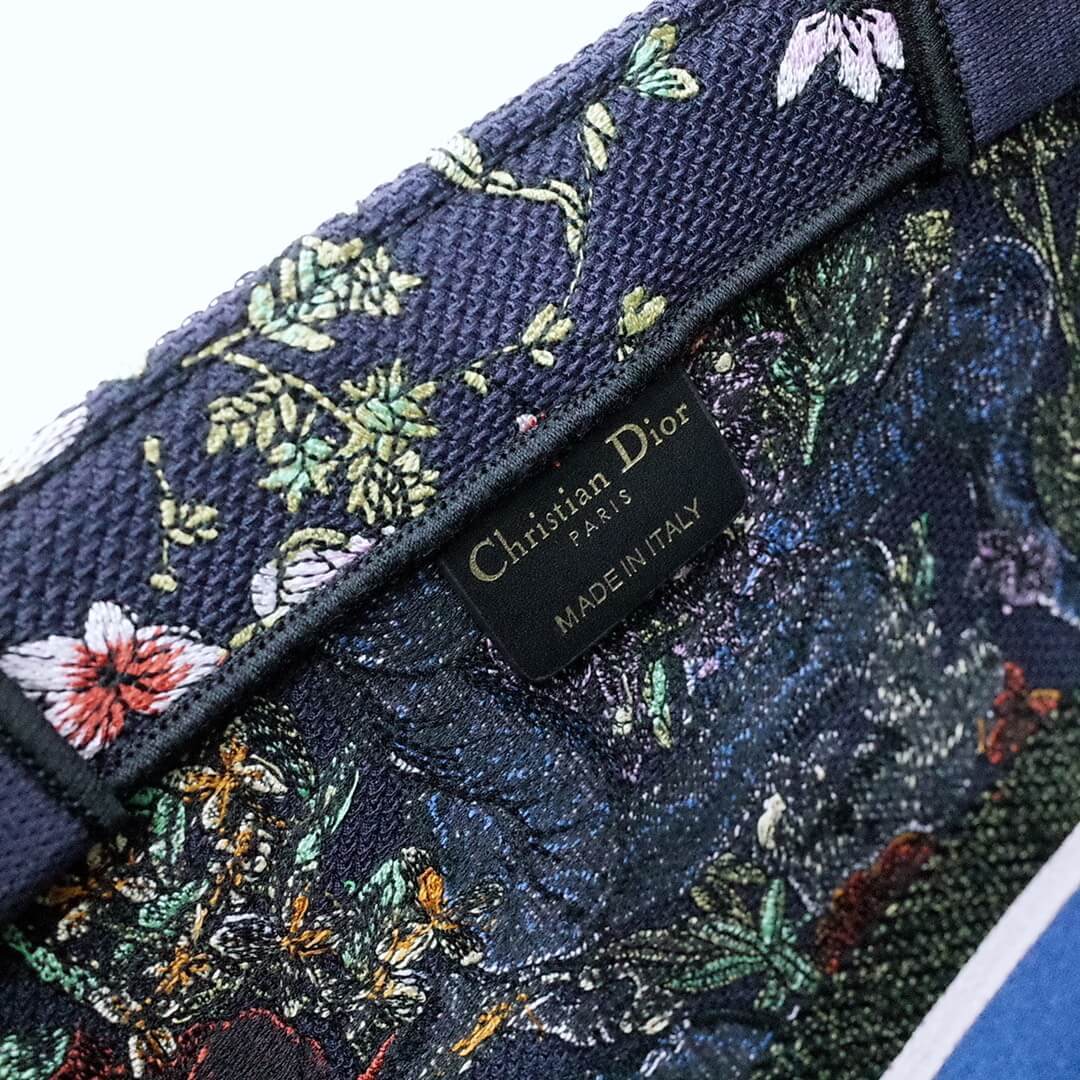 DO1286 Book Tote BIG size 41.5cm 36.5cm Embroidery LOGO Handbag black blue