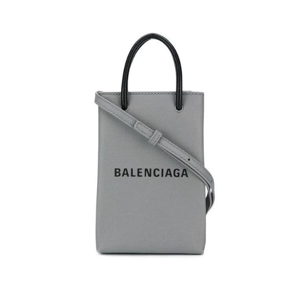 BALENCIAGA MINI SHOPPING BAG IN GREY 18CM 5938260AI2N1160