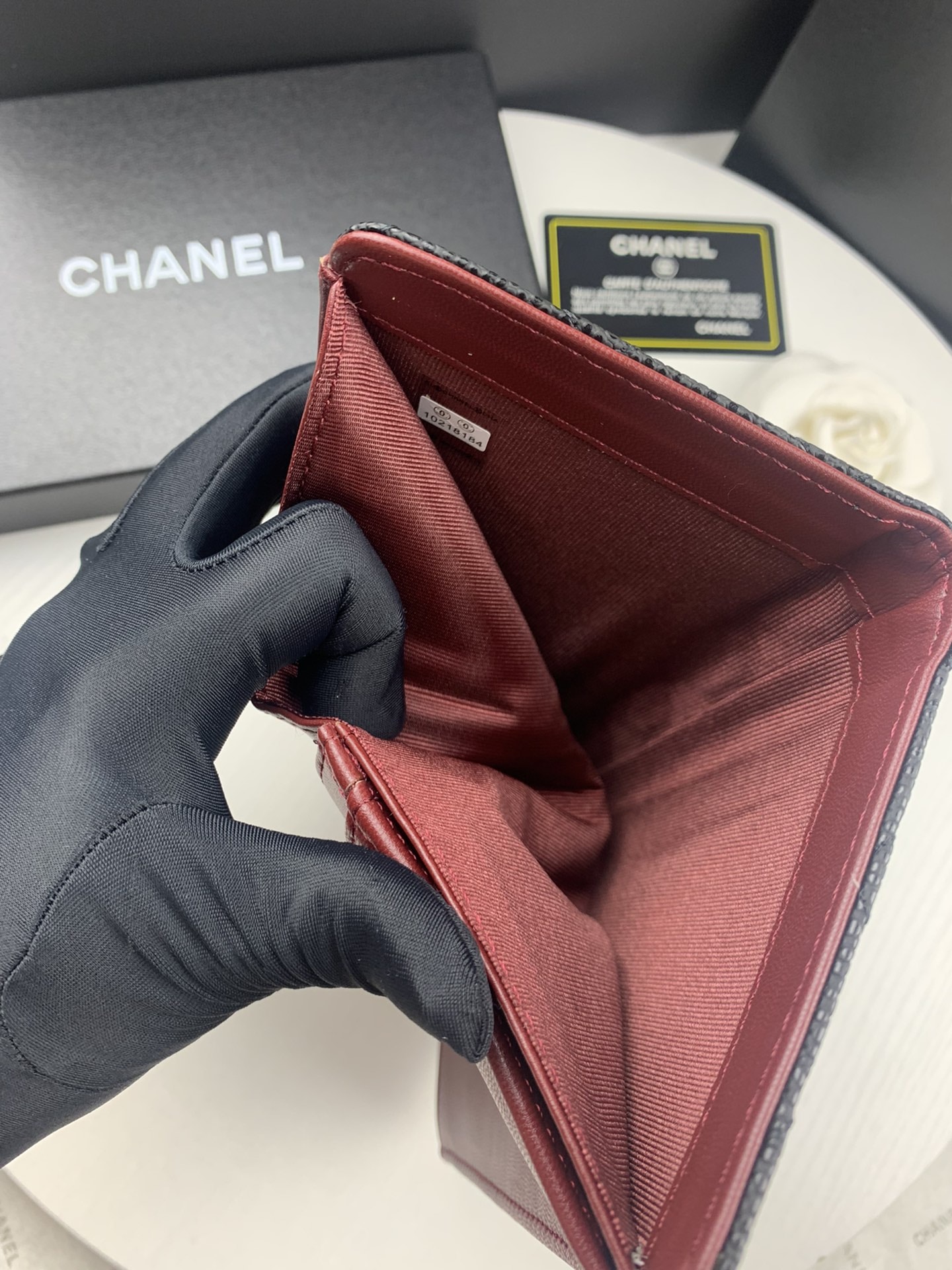 CHL BLACK CAVIAR LEATHER CLASSIC LONG FLAP WALLET 19.5CM
