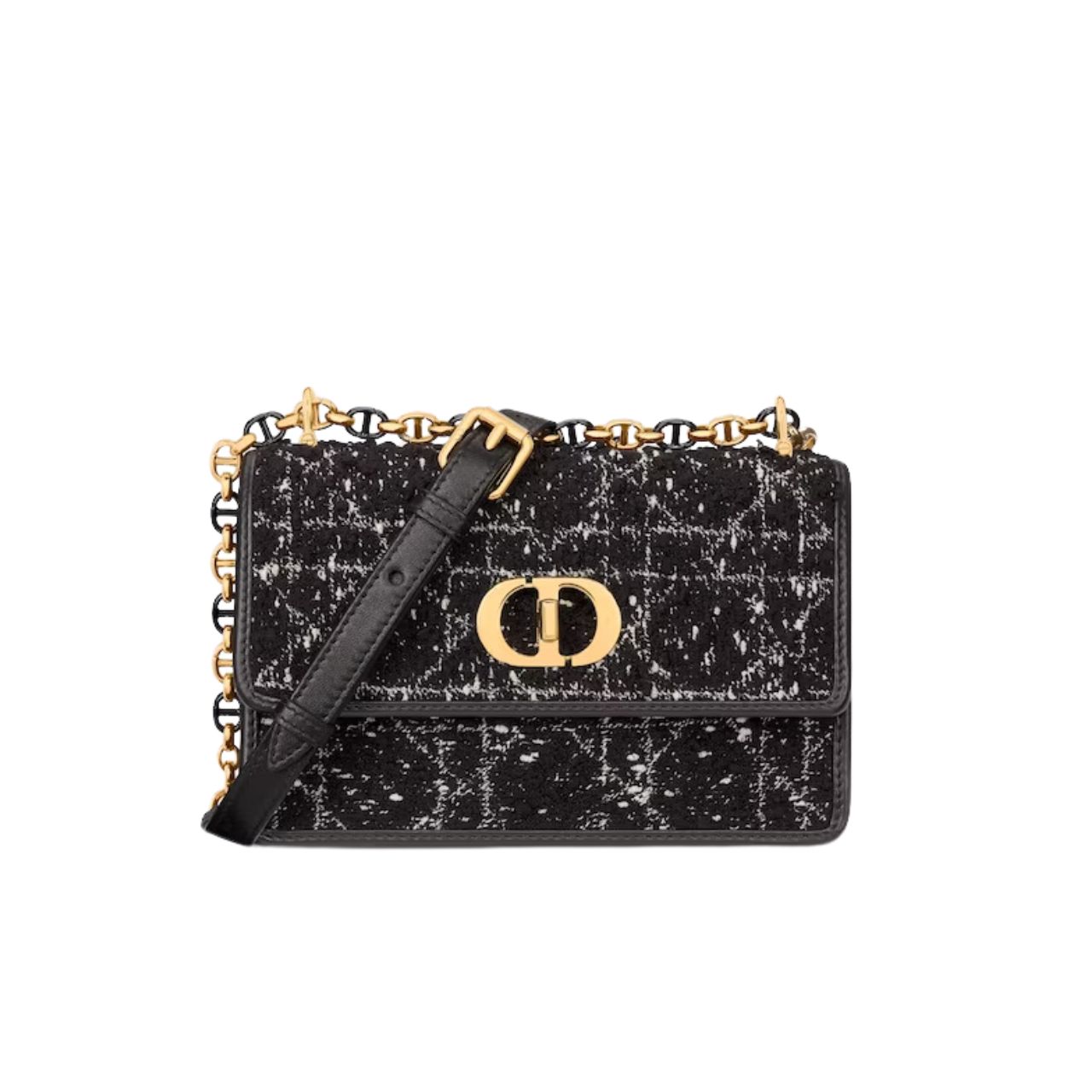 DOR MISS CARO MINI BAGBLACK CANNAGE TWEED EMBROIDERY BLACK 19CM S5169UMFY M911