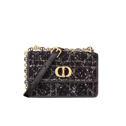 DOR MISS CARO MINI BAGBLACK CANNAGE TWEED EMBROIDERY BLACK 19CM S5169UMFY M911