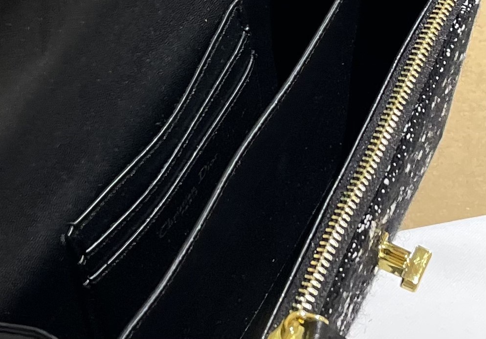 DOR MISS CARO MINI BAGBLACK CANNAGE TWEED EMBROIDERY BLACK 19CM S5169UMFY M911