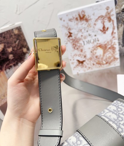 DOR 30 MONTAIGNE BOX BAG GRAY DOR OBLIQUE JACQUARD 18CM M9204UTZQ M932