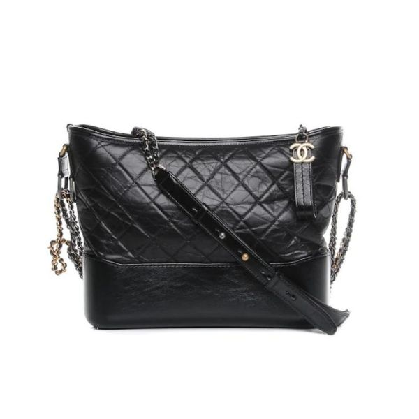 CC GABRIELLE HOBO BAG DIAMOND GABRIELLE BLACK 25CM