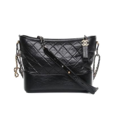 CC GABRIELLE HOBO BAG DIAMOND GABRIELLE BLACK 25CM