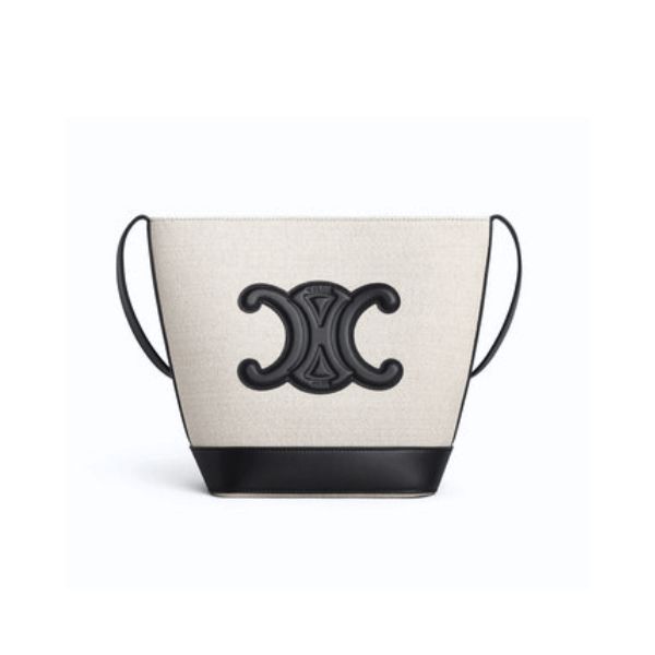 CE TRIOMPHE BUCKET BAG WHITE 22CM