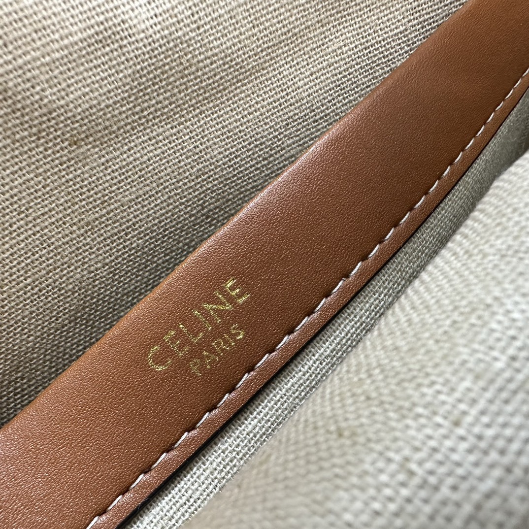 CE SMALL CABAS THAIS IN TEXTILE WITH ALL-OVER PRINT NATURAL TAN 25CM