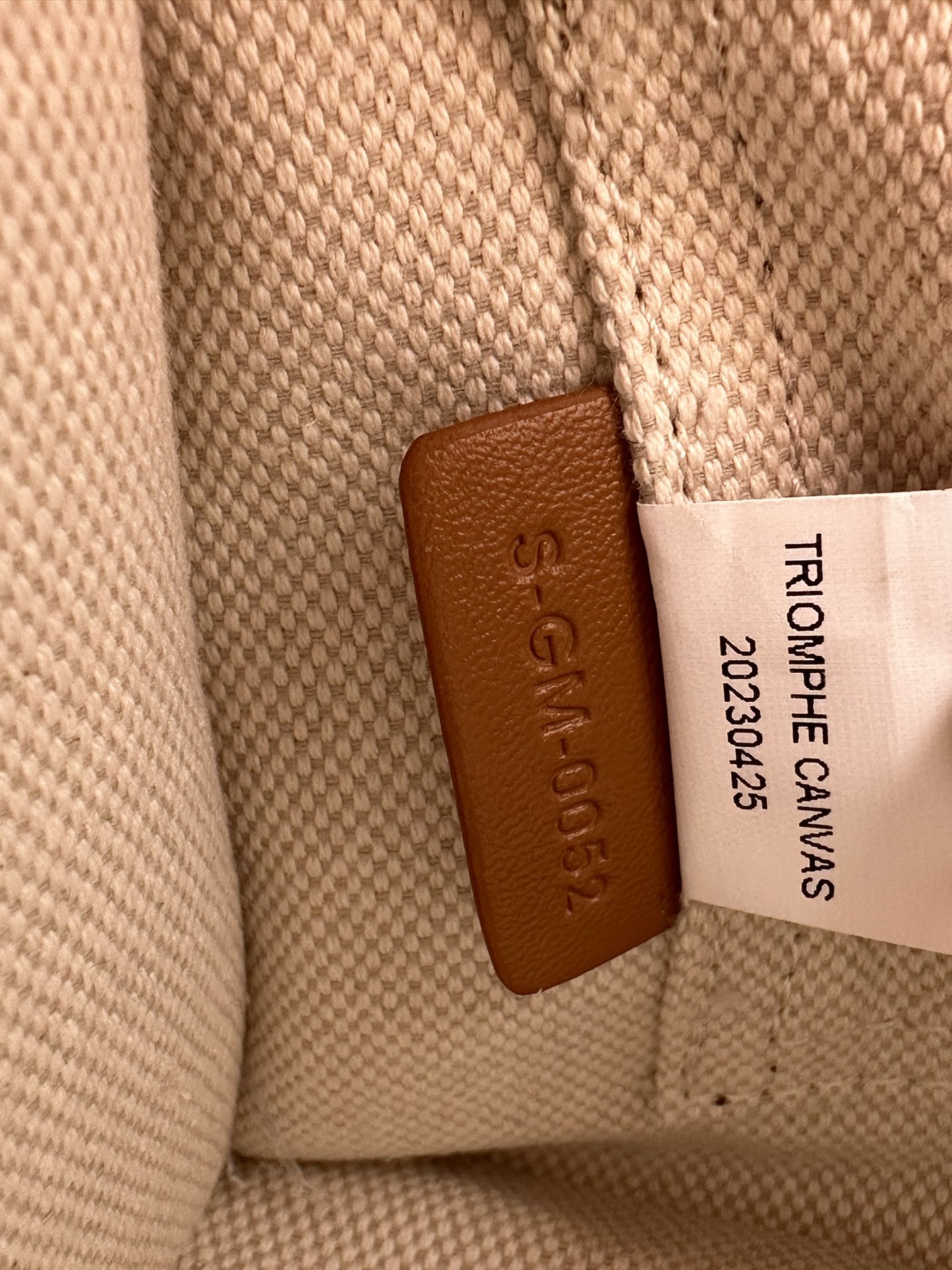 CE SMALL CABAS THAIS IN STRIPED TEXTILE AND CALFSKIN XHITE/BLUE 25CM 199162EYI01BB