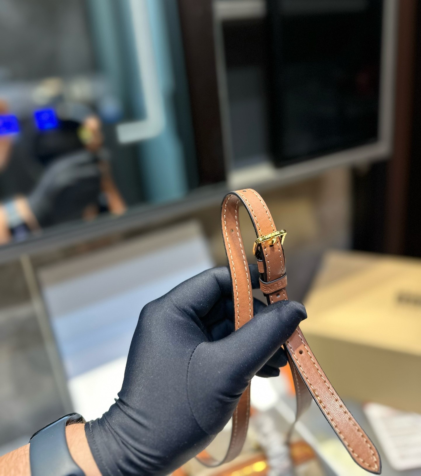 CE SMALL BOSTON CUIR TRIOMPHE IN TRIOMPHE CANVAS AND CALFSKIN GREGE 19CM  113772FLC 02GR