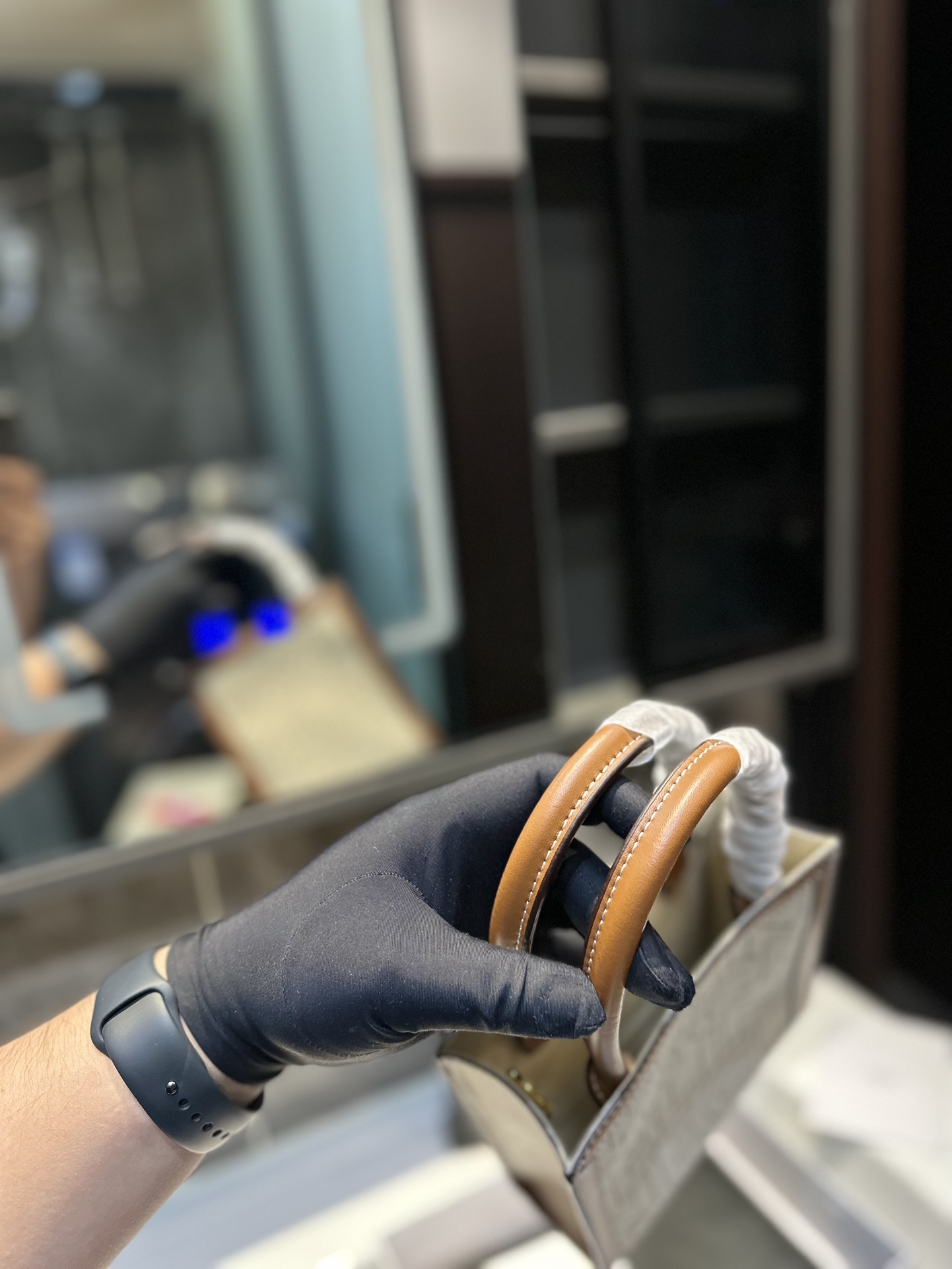 CE MINI VERTICAL CABAS CE IN TEXTILE WITH CE ALL OVER PRINT NATURAL TAN 21CM 193302EUK 02NT