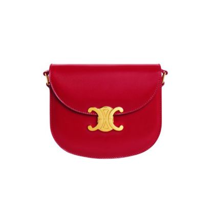 CE BESACE CLEA IN SHINY CALFSKIN RED 18CM