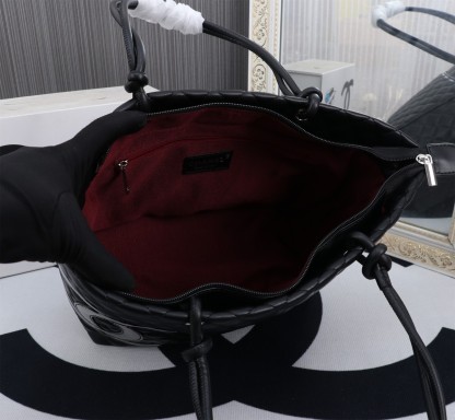 CC CALFSKIN QUILTED LARGE CAMBON TOTE BLACK 41CM